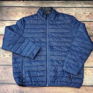 𝅺BLUE Swiss Tech Puffer Coat Large